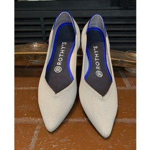 Rothy’s NWOT The Point Flax Birdseye Flat Size 7